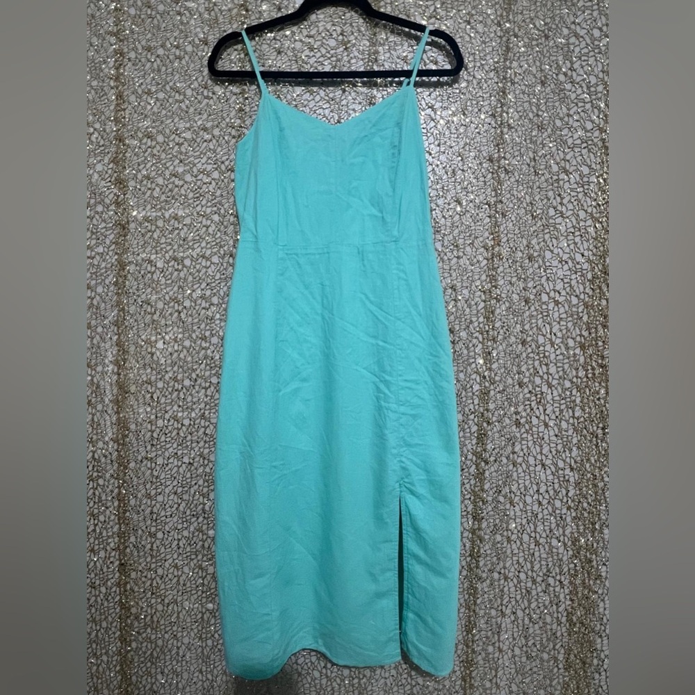 J. Crew Strapless Turquoise Dress